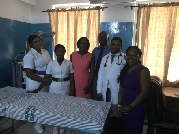 Dr. Gifty Kwakye with entire Gastroenterology team (doctors and nurses) at Komfo Anokye Teaching Hospital, Kumasi Ghana