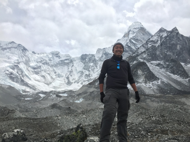 Dr. Lawrence Cai at a Mt. Everest basecamp.