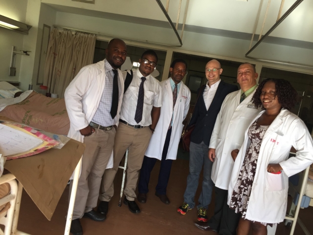 Dr. Joe Forrester with colleagues in Zimbabwe