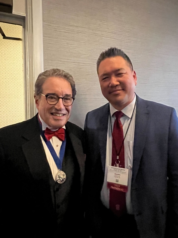 CSPS Outgoing President Dr. William Hoffman with President Elect Dr. Gordon Lee