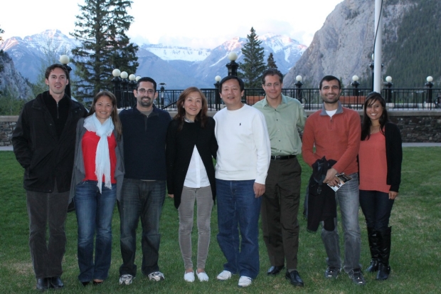 Dr. Dunn at the 2014 PAPS meeting in Banff with students and residents.