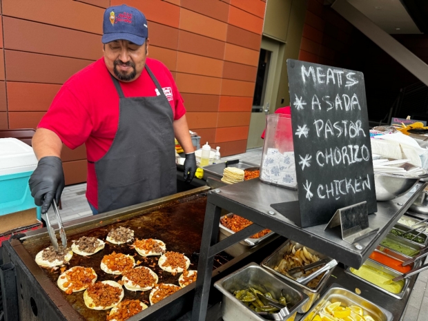 Taco "truck" caters the Faculty PD Networking Event