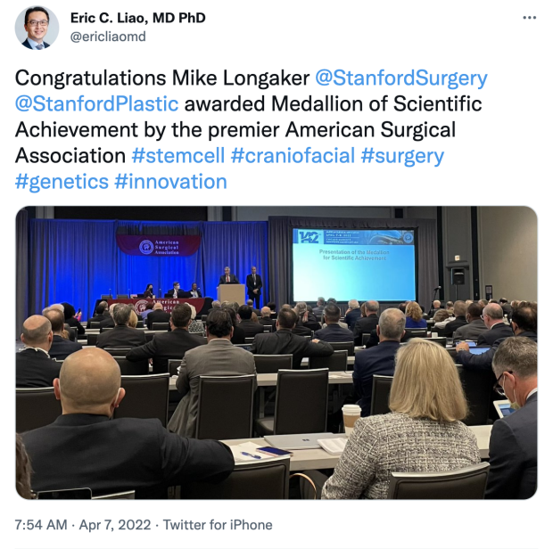 Tweet by Dr. Eric Lao